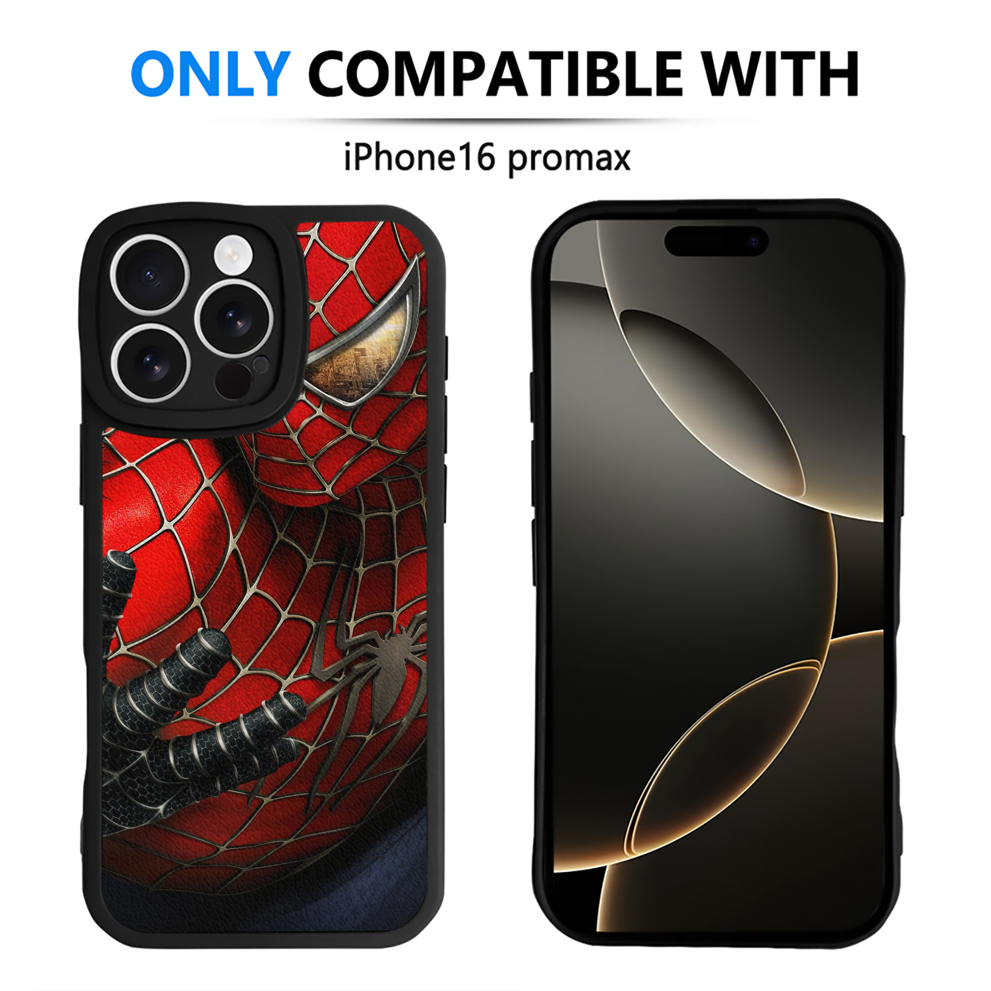 Spider Man スパイダーマン 【iPhone 16シリーズ対応】シリコンスマホケース（レザー調） 材質：シリコン